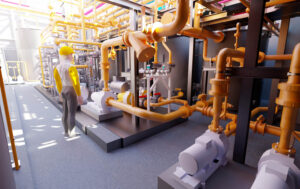 visualisatie van deel installatie waterbehandling
